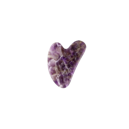 HEART SHAPED AMETHYST Gua Sha