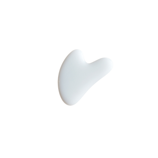 HEART SHAPED WHITE JADE Gua Sha